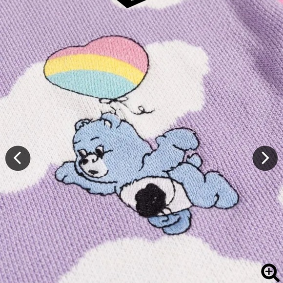Truffle Shuffle Care Bears Cloud Knitted Cardigan 🌈☁️ 🐻 💖💜 - Picture 8 of 10
